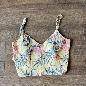 H&M Yellow Floral Camisole Top